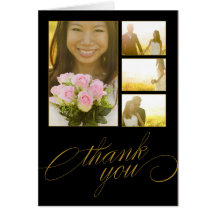 SCRIPTED COLLAGE | WEDDING THANK YOU CARD