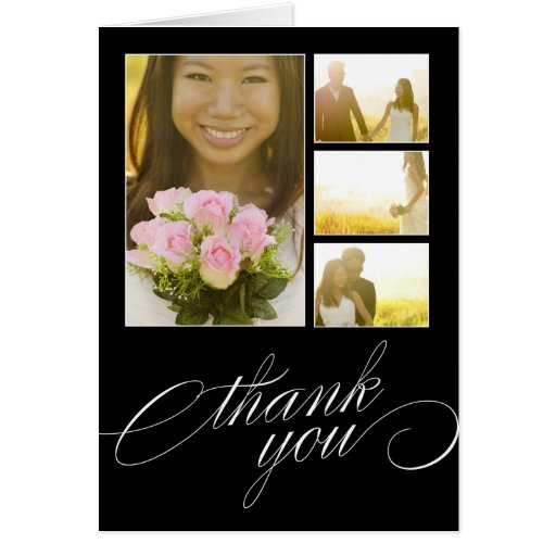 SCRIPTED COLLAGE | WEDDING THANK YOU CARD