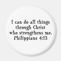 scripture Phil 4:13 Fridge Magnets