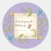 Scroll Bookplate Sticker
