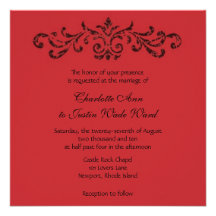 scroll design wedding custom announcements