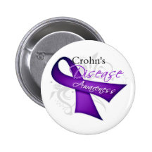 Scroll Ribbon - Crohn's Disease Awareness Pins