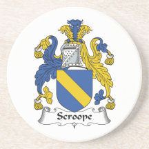 Scroope Family Crest Drink Coaster