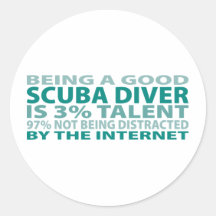 Scuba Diver 3% Talent Sticker