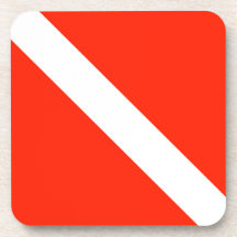 Scuba Diving Flag Beverage Coasters