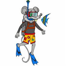 Scuba Diving Mouse Cut Outs