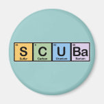 Scuba made of Elements Magnet
