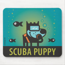 SCUBA PUPPY Mouse Pad