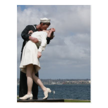 Sculpture Unconditional Surrender in San Diego Post Card