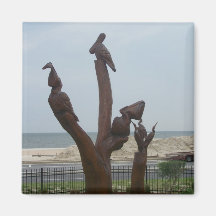 Sea Creature Wood Sculpture magnets