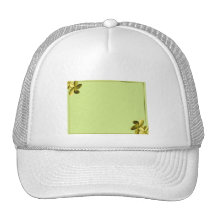 Sea Green and Yellow Plumeria Trucker Hat