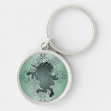 Sea Green Fantasy Urban Unicorn Keychain