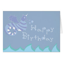 Sea Horse Birthday Card