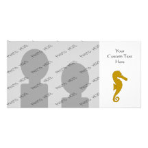 Sea Horse. Brown. Personalised Photo Card