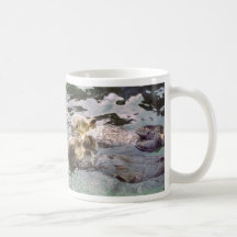 Sea Otters Holding Hands Mug