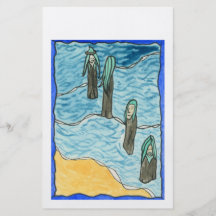 Sea People. Figures standing in surf. Full Colour Flyer