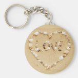 Sea Shell Love Heart Key Chains