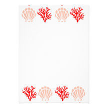 Sea Shells and Coral Invitation
