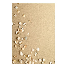 Sea Shells On Sand Invitation