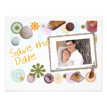 Sea Shells - save the date cards Invitations
