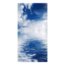 sea, sun and clouds picture card