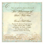 Sea Turtle Modern Coastal Ocean Beach Swirls Style Personalized Invite
