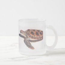 Sea Turtle Wildlife Watercolor Art Mugs