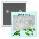 Sea turtles template button