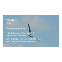 Seagull Flying On Sky High Business Card Template