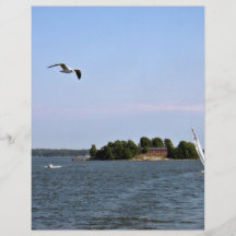 Seagull over ocean custom flyer