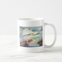 seagulls above the surf coffee mugs
