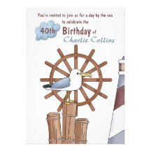 Seagull's Perch Nautical Invitation