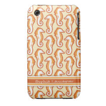 Seahorse Frolic iPhone 3G Barely There - Orange casemate cases