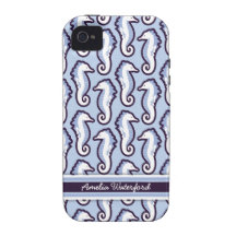 Seahorse Frolic iPhone 4 Case-Mate Tough - Blue
