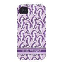 Seahorse Frolic iPhone 4 Case-Mate Tough - Purple