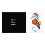 Seahorse Patchwork Pet Photo Card