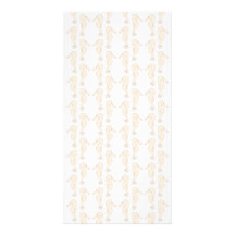 Seahorse pattern in cream colour. photo greeting card
