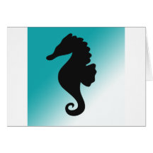 Seahorse Silhoutte Fresh and Natural Cards