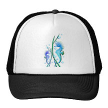 Seahorses Cartoon Hat