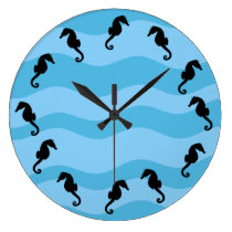 Seahorses wall clocks