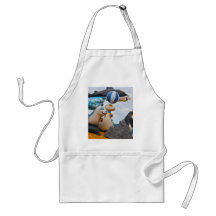 Seals and Penguins at a Funfair Ride Apron