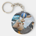 Seals and Penguins at a Funfair Ride Key Chain