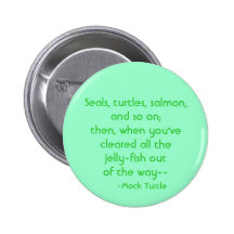 Seals, turtles, salmon button