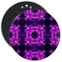 Seamless purple flowers button