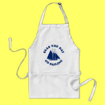 Seas The Day Go Sailing aprons