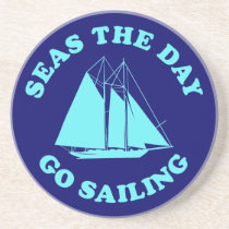 Seas The Day Go Sailing coasters