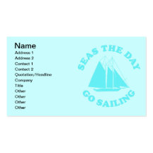 Seas The Day Go Sailing Business Card Templates
