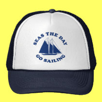 Seas The Day Go Sailing hats