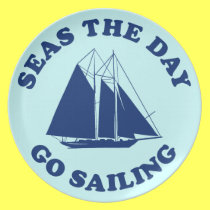 Seas The Day Go Sailing plates