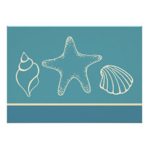 Seashell  Beach Invitations